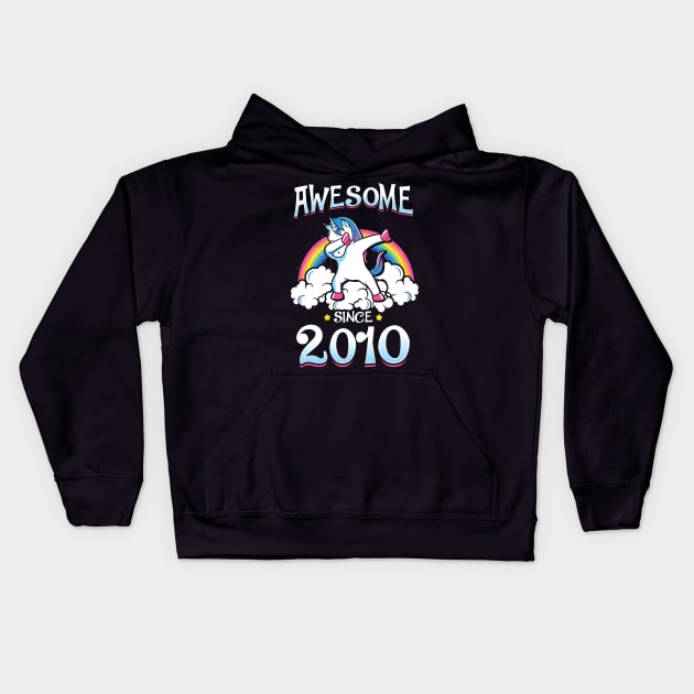 Awesome Since 2010 Kids Hoodie by KsuAnn